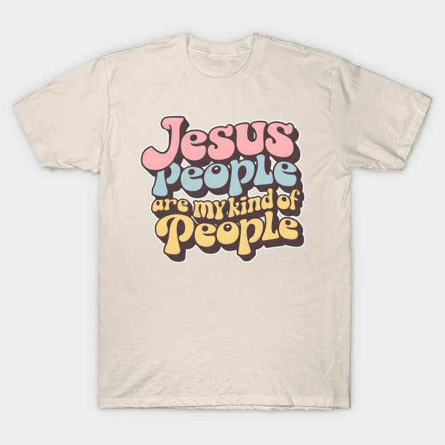 "Jesus People" Retro Bubble Letter Tee T-Shirt by Reformed Fire